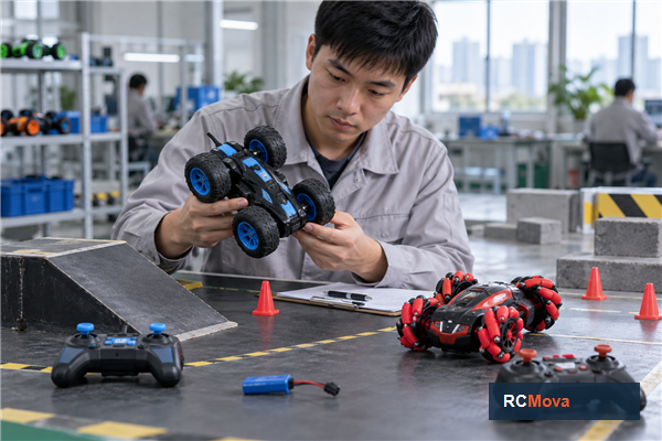 How to Source RC Stunt Cars for Retail and Private Label — RC toy sourcing overview RCMova factory and product photograph for How to Source RC Stunt Cars for Retail and Private Label