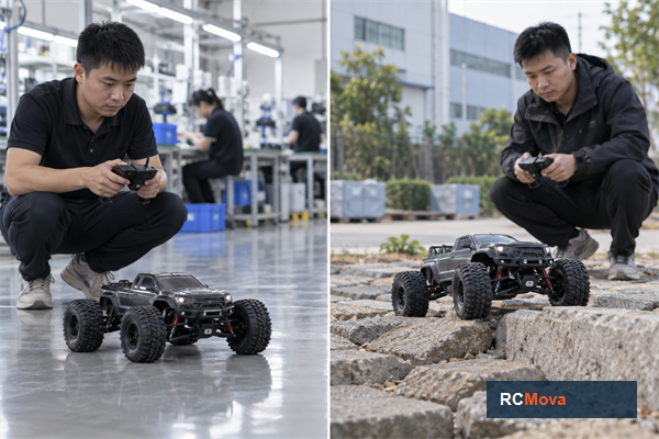 What Should Buyers Check for Indoor and Outdoor Use When Sourcing RC Toys? — RC toy sourcing overview RCMova factory and product photograph for What Should Buyers Check for Indoor and Outdoor Use When Sourcing RC Toys?